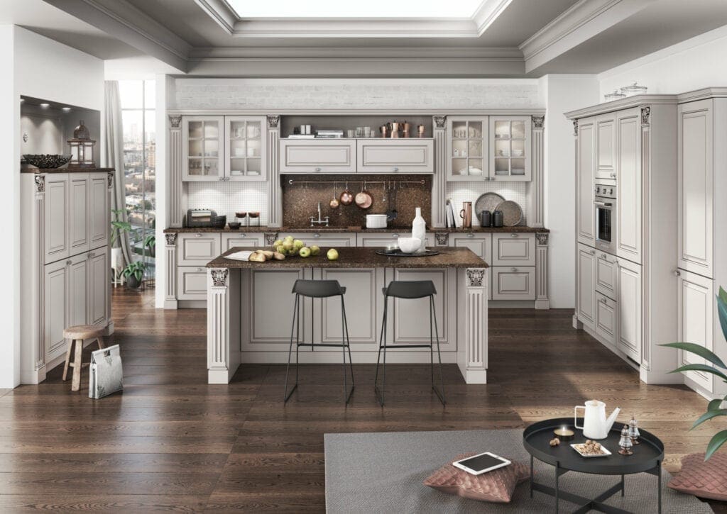 Bauformat Grey Shaker Kitchen With Island 1 | MHK Kitchen Experts