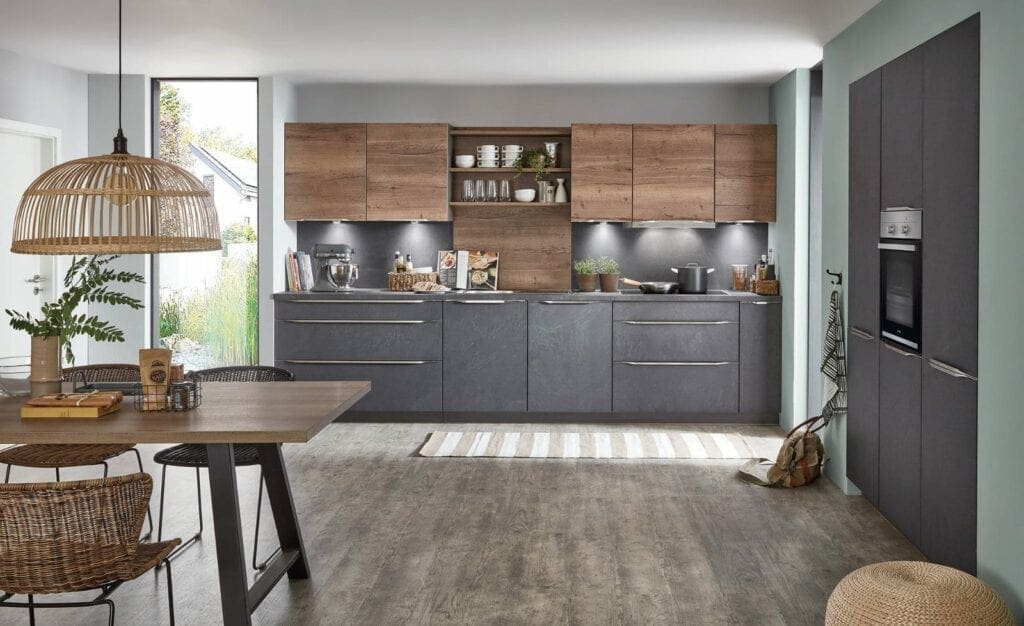 Nobilia Concrete Wood Kitchen 2021 | MHK Kitchen Experts