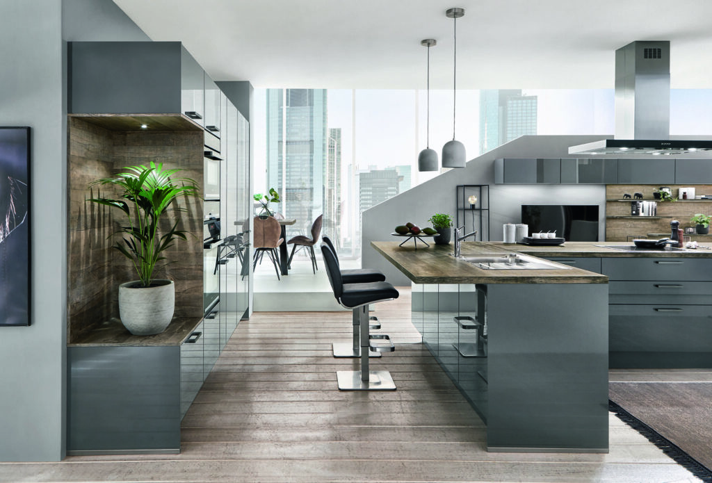 Nobilia Grey Gloss Kitchen 2021 | MHK Kitchen Experts