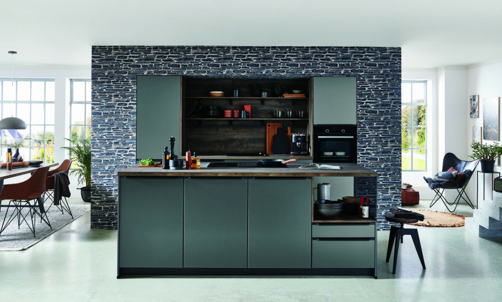 Nobilia Grey Metallic Look Compact Handleless Kitchen 2021 | MHK Kitchen Experts