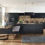 Nobilia Matt Black Wood Handleless Kitchen 2021 1 | MHK Kitchen Experts