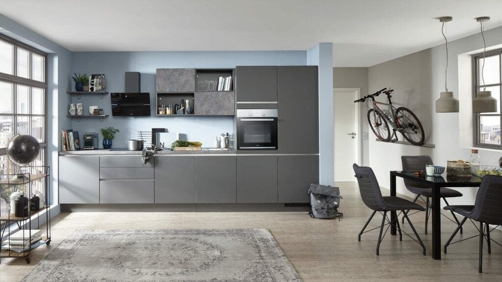 Nobilia Matt Grey Handleless Kitchen 2021 | MHK Kitchen Experts