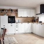 Nobilia Matt White Wood Shaker L Shaped Kitchen 2021 | MHK Kitchen Experts