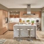 Nobilia Modern Wood Ceramic Open Plan Kitchen With Island 2021 1 | MHK Kitchen Experts