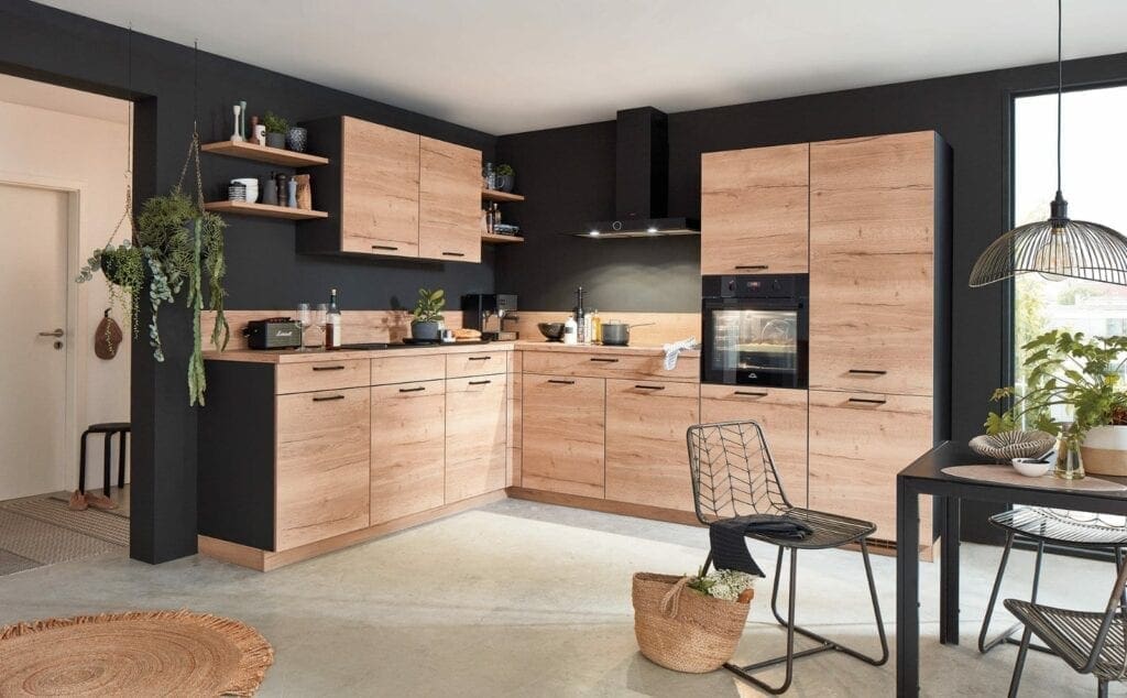 Nobilia Wood L Shaped Kitchen 2021 | MHK Kitchen Experts