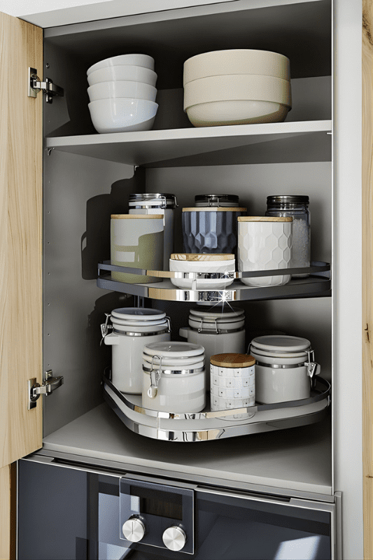 kitchen corner cabinet organisers | MHK Kitchen Experts