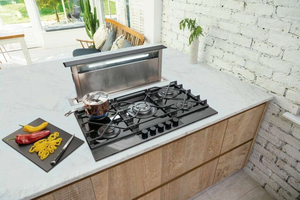 Gas hob deals with integrated extractor