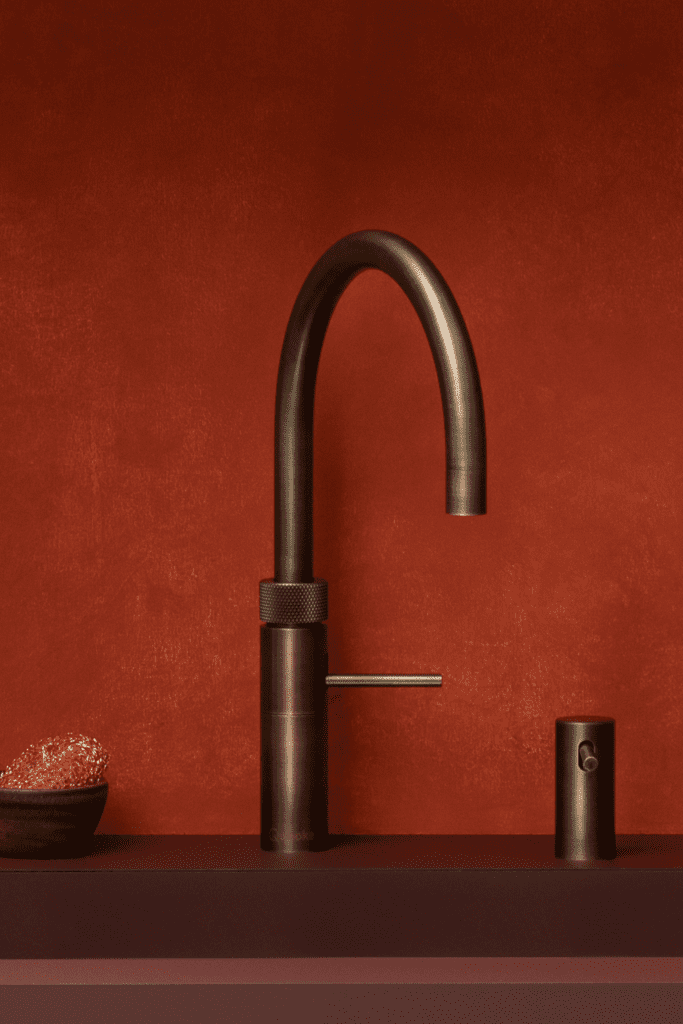 Boiling water taps Quooker- Fusion Round Patinated Brass | MHK Kitchen Experts