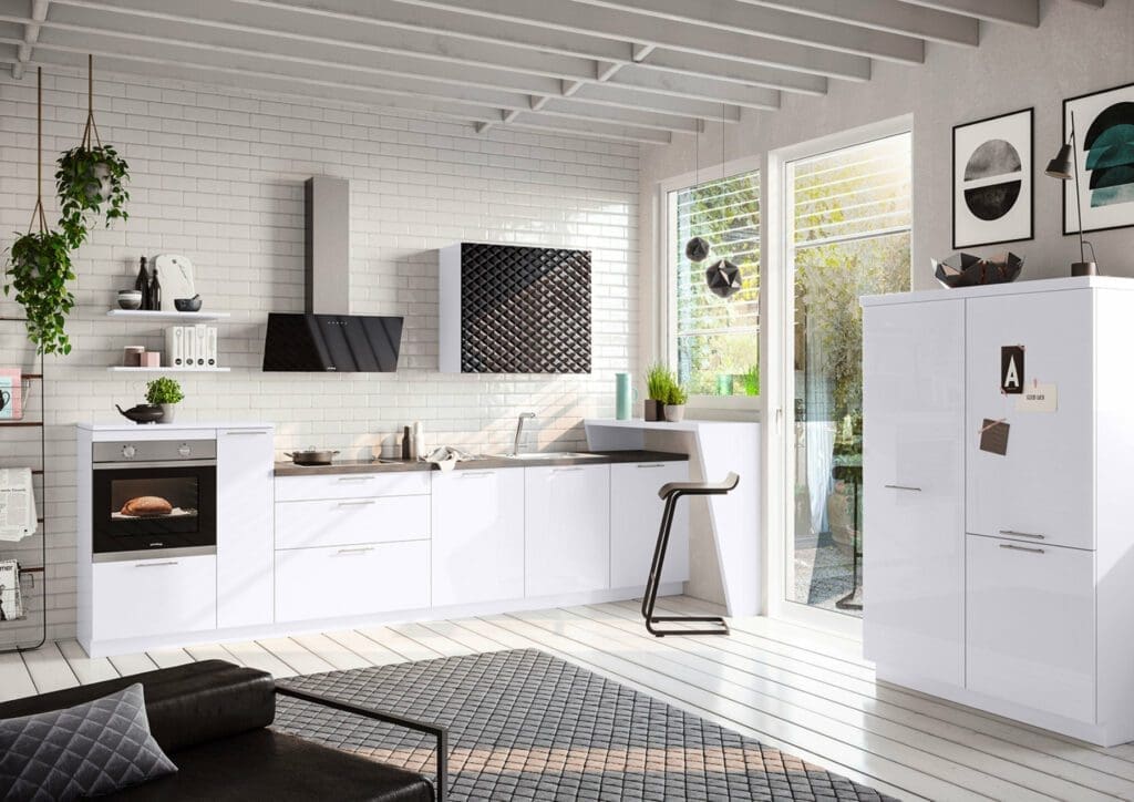 Brigitte White Gloss Kitchen | MHK Kitchen Experts