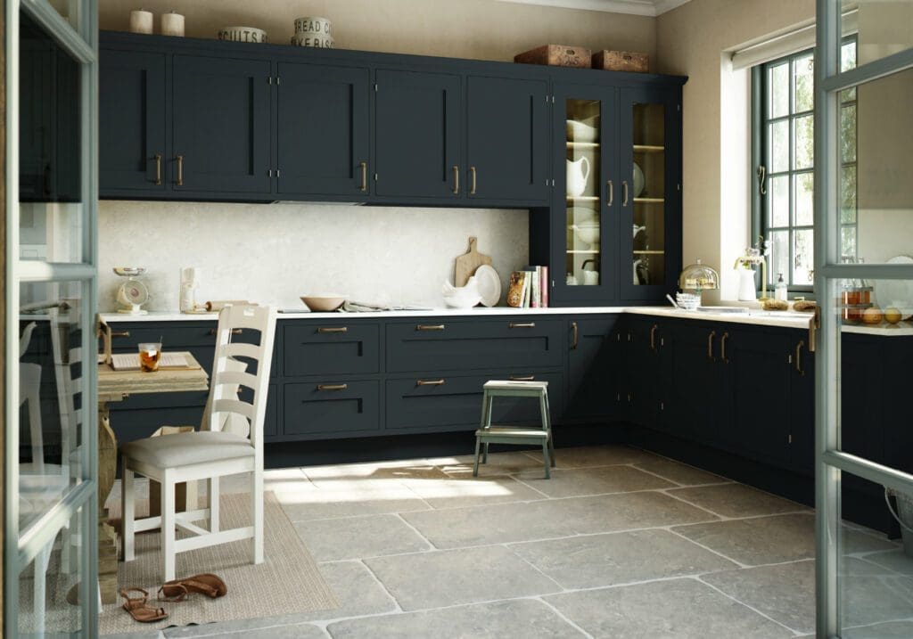Manor Interiors Navy Shaker Kitchen | MHK Kitchen Experts