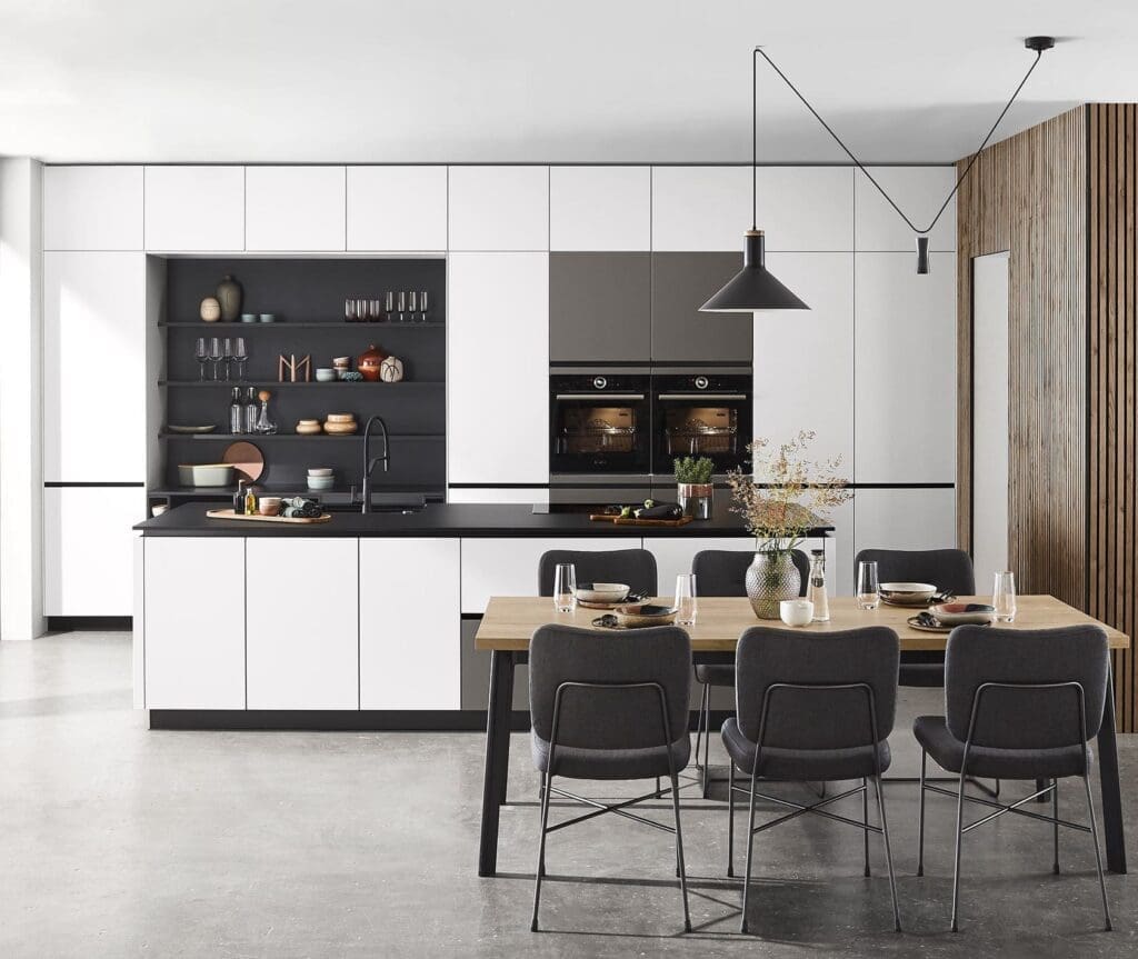 Nobilia Modern Matt White Handleless Kitchen | MHK Kitchen Experts