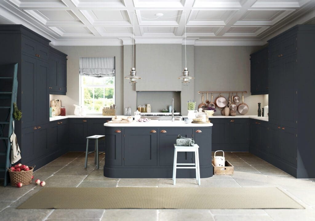 Manor Interiros Dark Shaker U Shaped Kitchen | MHK Kitchen Experts