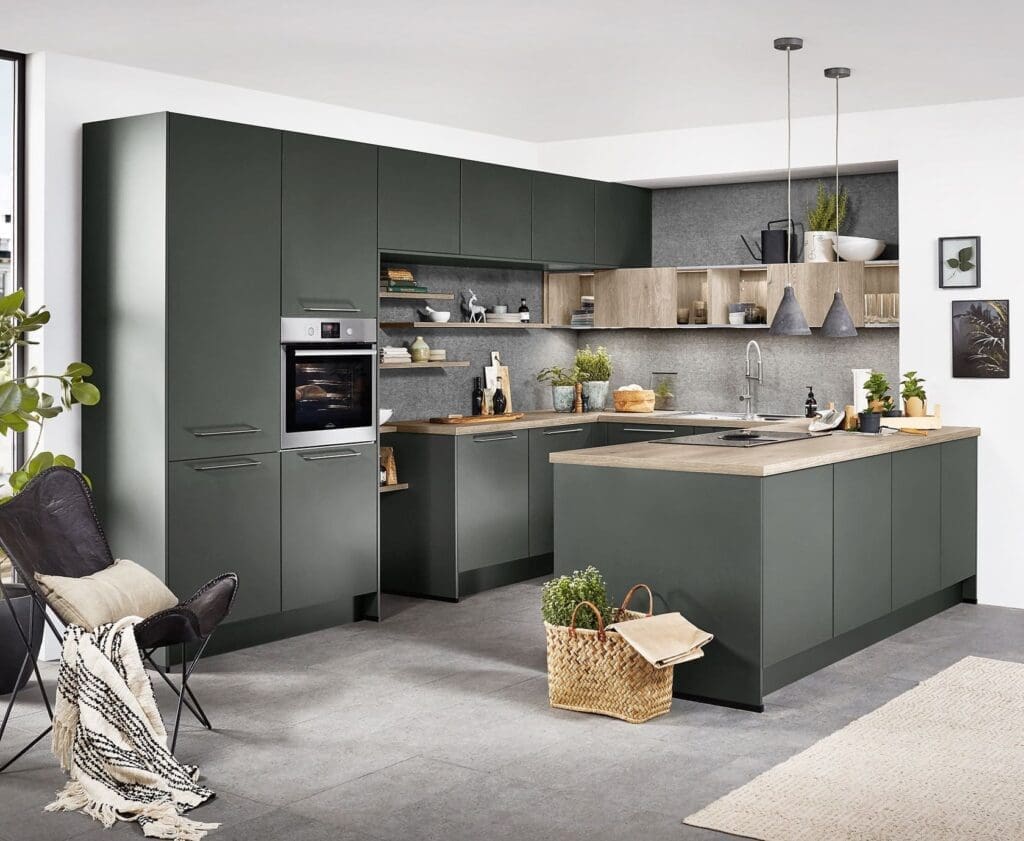 Practical kitchen design - Matt Grey U Shaped Kitchen | MHK Kitchen Experts