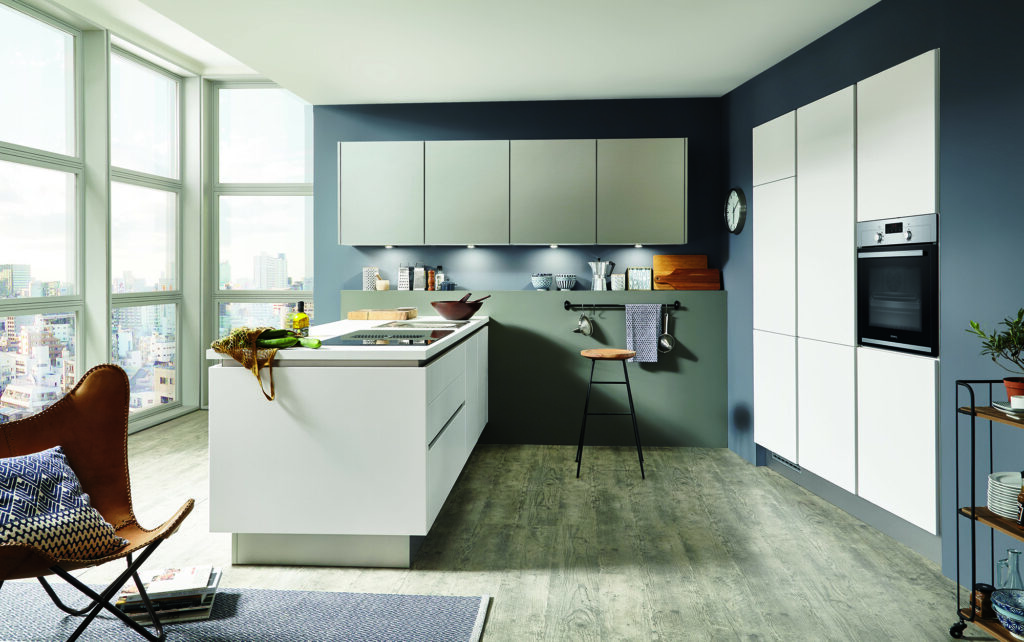 Minimalist kitchens Nobilia Modern Matt U Shaped Handleless Kitchen 2021 | MHK Kitchen Experts