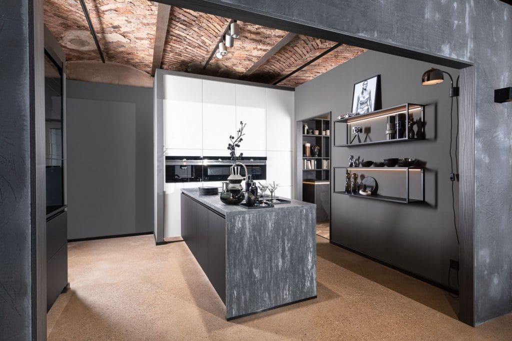 Textured grey kitchen | MHK Kitchen Experts