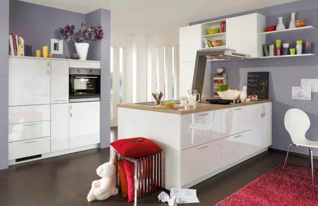 Bauformat White Gloss Compact Kitchen | MHK Kitchen Experts