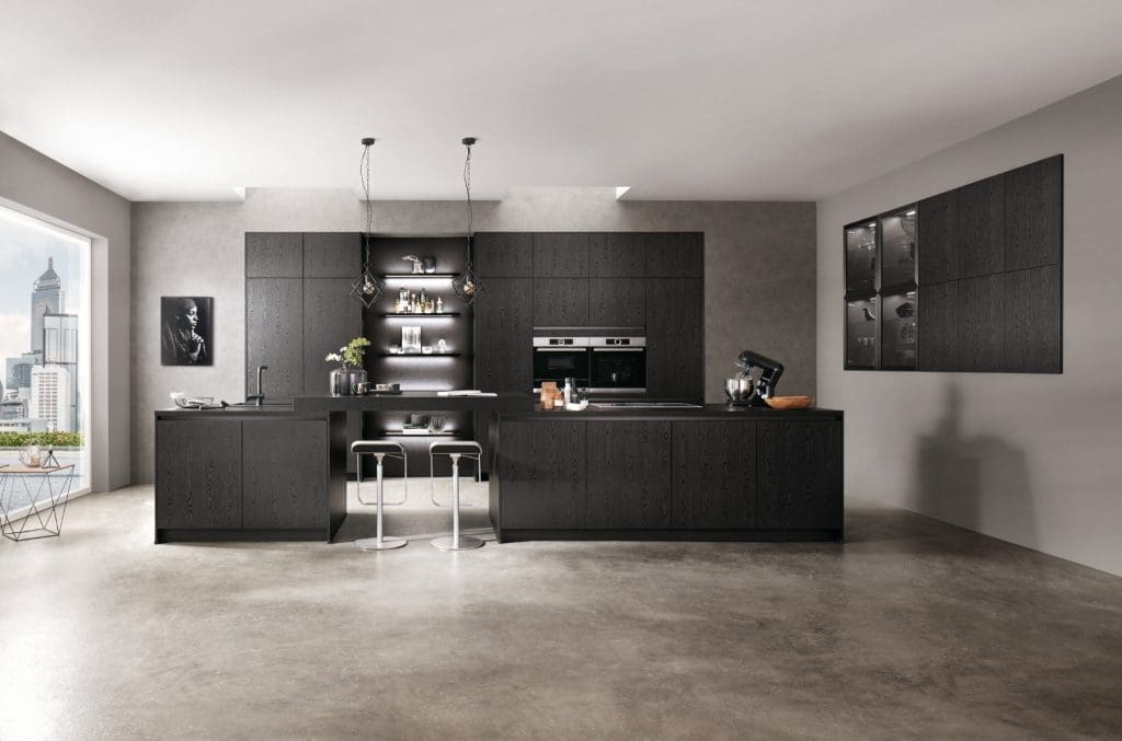 Nobilia Dark Kitchen 2 1 | MHK Kitchen Experts