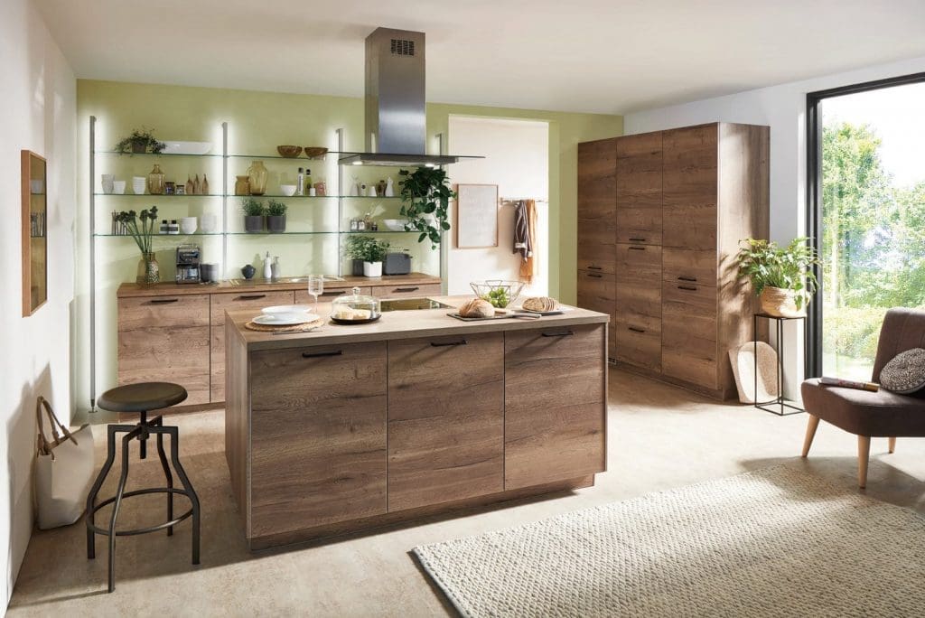 Nobilia Modern Wood Kitchen With Island 2021 | MHK Kitchen Experts
