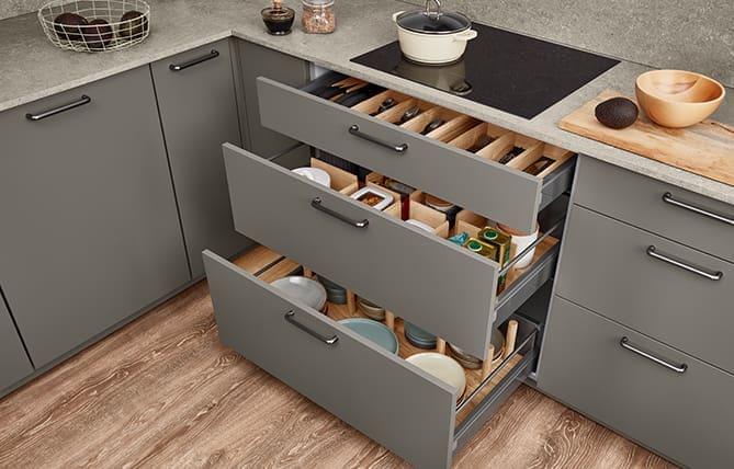 modern kitchen storage | MHK Kitchen Experts