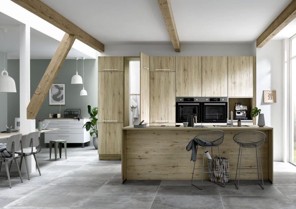Bauformat Open Plan Wooden Kitchen 1 | MHK Kitchen Experts
