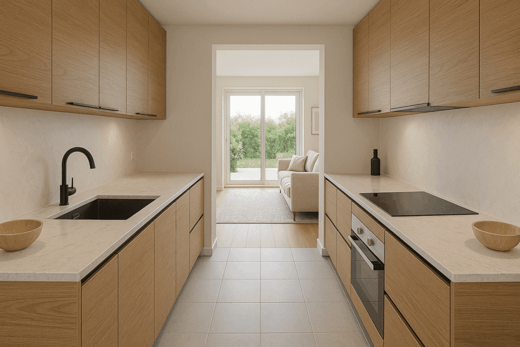 Small Galley Kitchen Layout | MHK Kitchen Experts