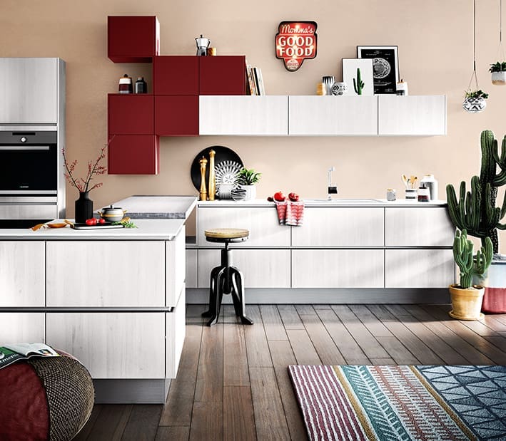 Bali Eiche Nordic Uno Orientrot M | MHK Kitchen Experts