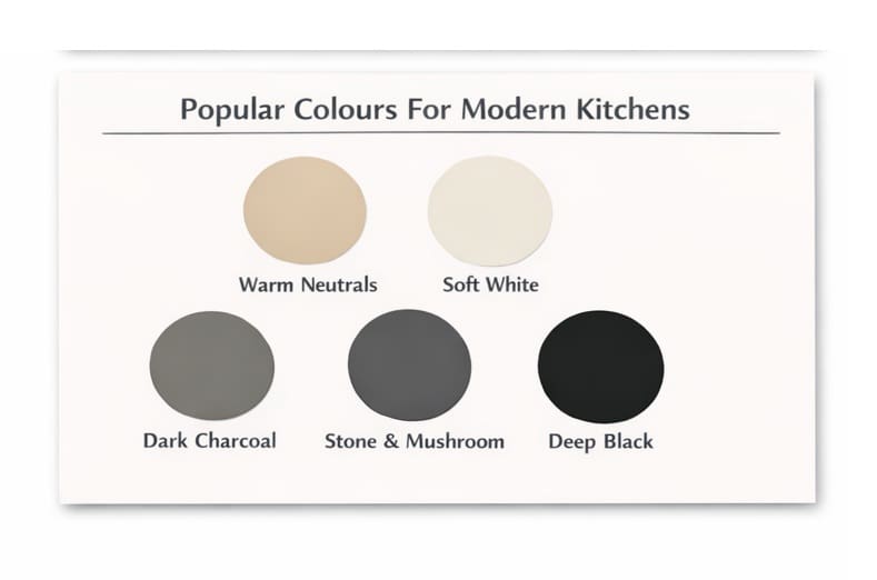 Diagram Showing Popular Modern Kitchen Colours | MHK Kitchen Experts