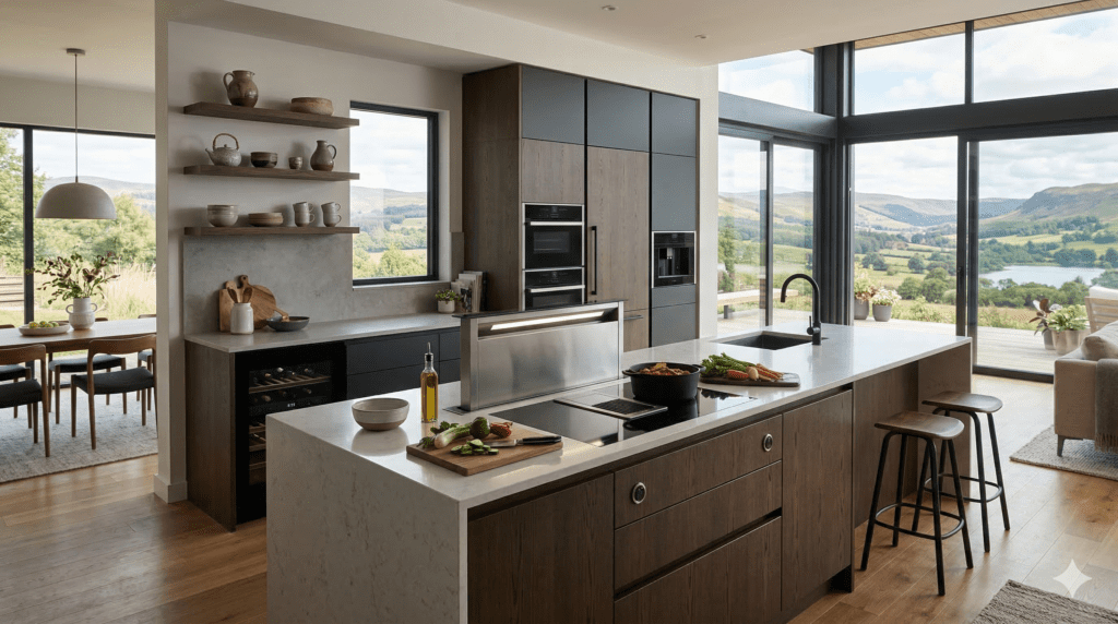 Kitchen Island With Downdraft Extractor | MHK Kitchen Experts