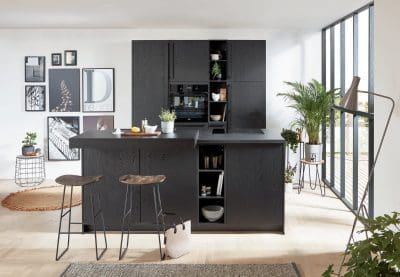 Nobilia Dark Compact Handleless Kitchen With Island 2021 3 | MHK Kitchen Experts